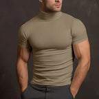 Herren Langarm-Turtleneck-Shirt aus atmungsaktivem Stretchmaterial R&B