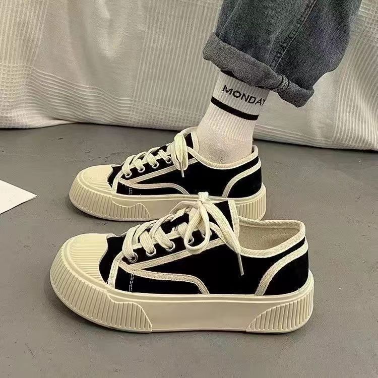 Damen Sportliche Canvas Sneakers im Retro-Stil R&B