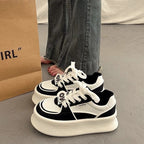 Damen Sportliche Sneakers mit dickem Plateau und modischen Akzenten R&B