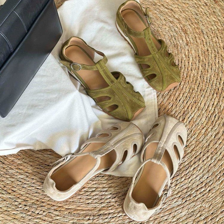 Damen Komfortable Riemchen-Sandalen mit atmungsaktivem Obermaterial R&B