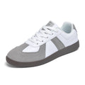 Unisex nan urbaner Tennis-Sneaker mit Veloursleder-Overlays gepolstertem Fersenkragen und vulkanisierter Gummisohle R&B