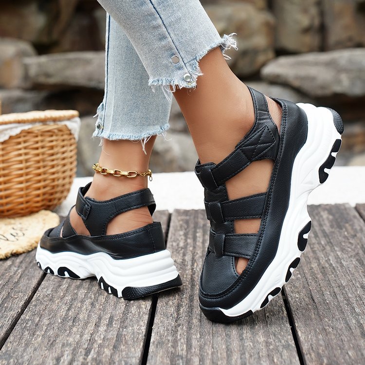 Damen Sportliche Sandalen mit verstellbaren Riemen und stoßdämpfender Sohle R&B