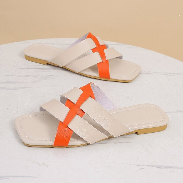 Damen modische Kreuzsandalen mit komfortabler Sohle R&B