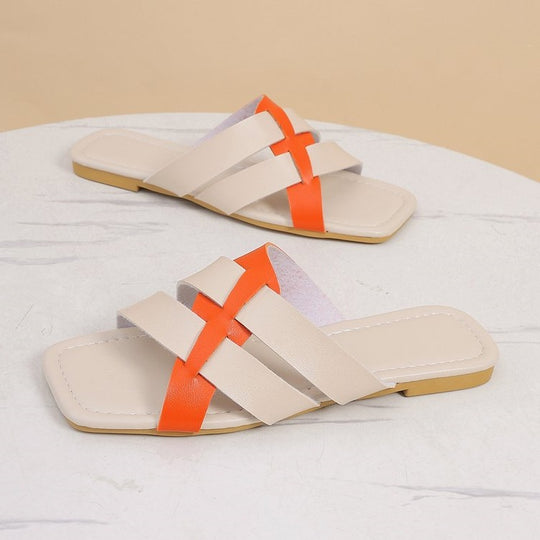 Damen modische Kreuzsandalen mit komfortabler Sohle R&B