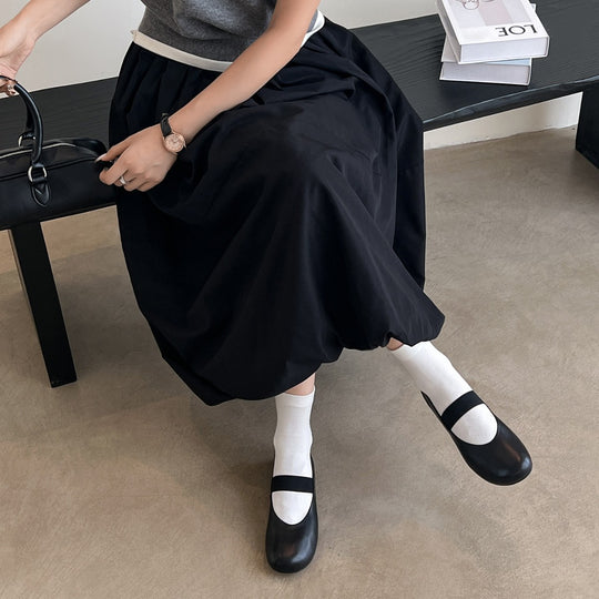 Damen Ballerinas mit elastischem Riemchen und hochwertiger Lederoberfläche R&B