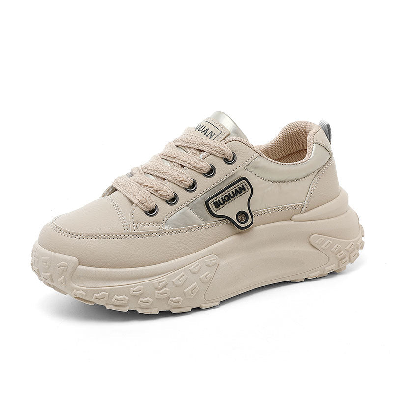 Damen Sportliche Plateau Sneakers mit rutschfester Laufsohle und atmungsaktivem Obermaterial R&B