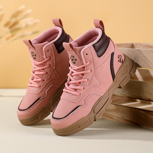 Damen modische High-Top Sneakers mit atmungsaktiver Mesh-Oberfläche und robuster Laufsohle R&B