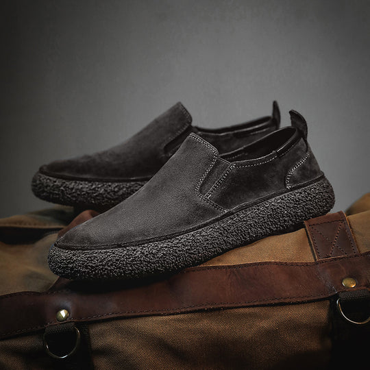 Herren Bequeme Wildlederslipper R&B