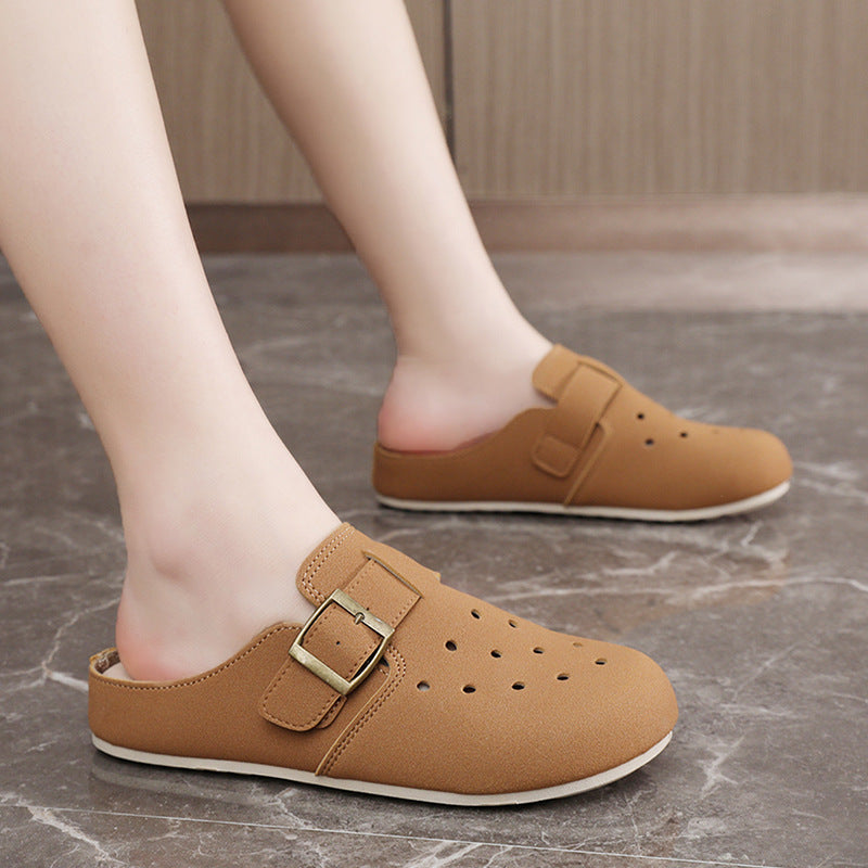 Damen Bequeme Clogs mit modischem Riemen und atmungsaktiver Obermaterialstruktur R&B