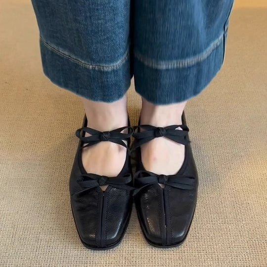 Damen elegante Ballerinas mit modischem Riemchen und komfortabler Passform R&B