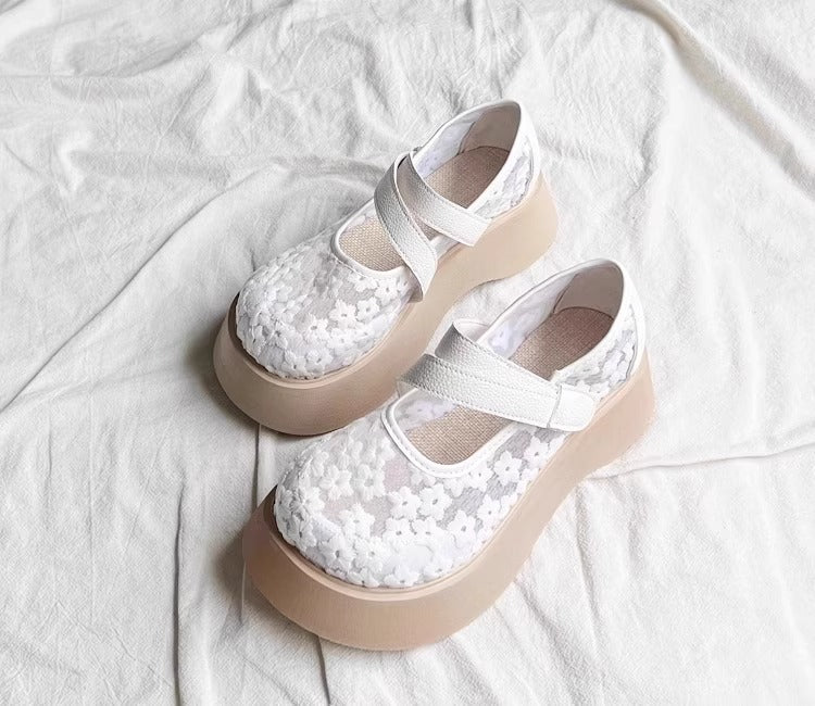 Damen modische Ballerinas mit floralem Design und dämpfender Sohle R&B