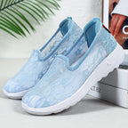 Damen Bequeme Spitzen Slip-On Schuhe
