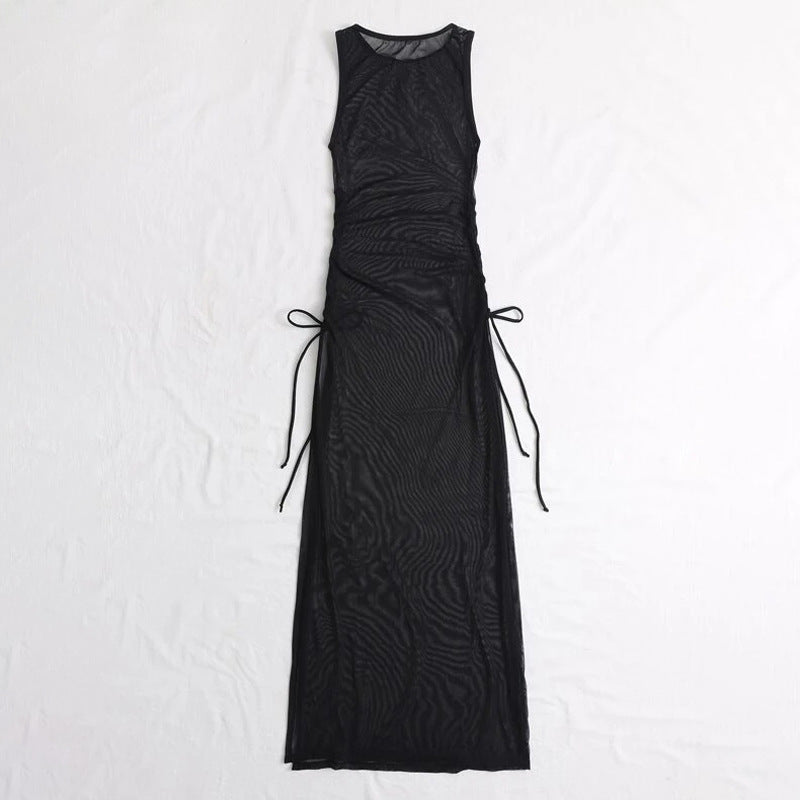 Damen Langer Wickelstrandkleid R&B