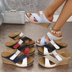 Damen bequeme Wedge Sandalen R&B