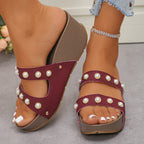 Damen Glamouröse Mules mit Perlendetails und stylishen Akzenten R&B