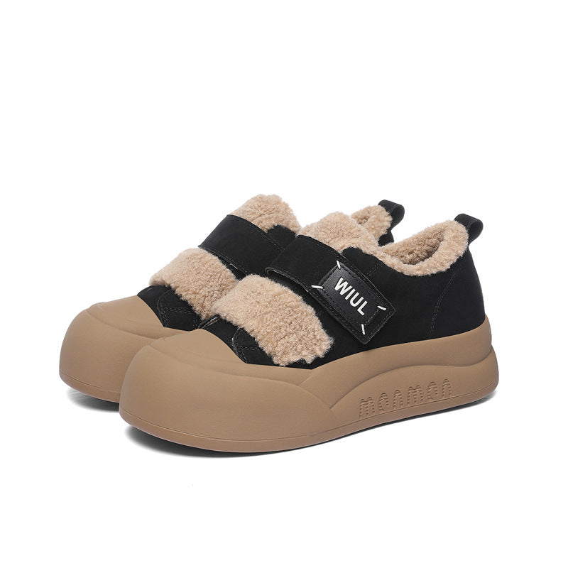 Damen modische Sneaker mit praktischem Klettverschluss und wärmendem Innenfutter R&B