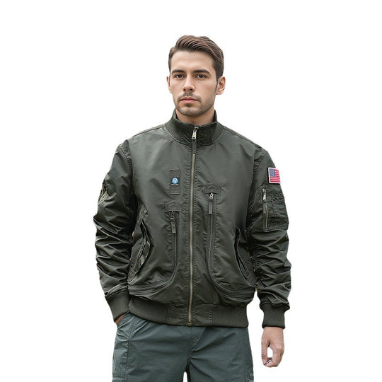 Herren technische Bomberjacke mit funktionalen Taschen R&B
