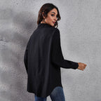 Damen Karierte Bluse mit asymmetrischem Schnitt und modischem Kragen R&B