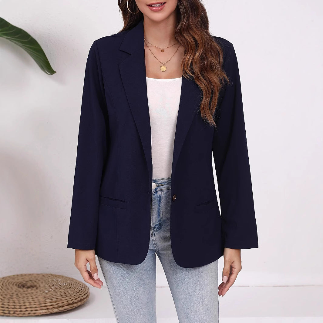 Damen eleganter Blazer mit zeitlosem Schnitt und praktischen Taschen R&B