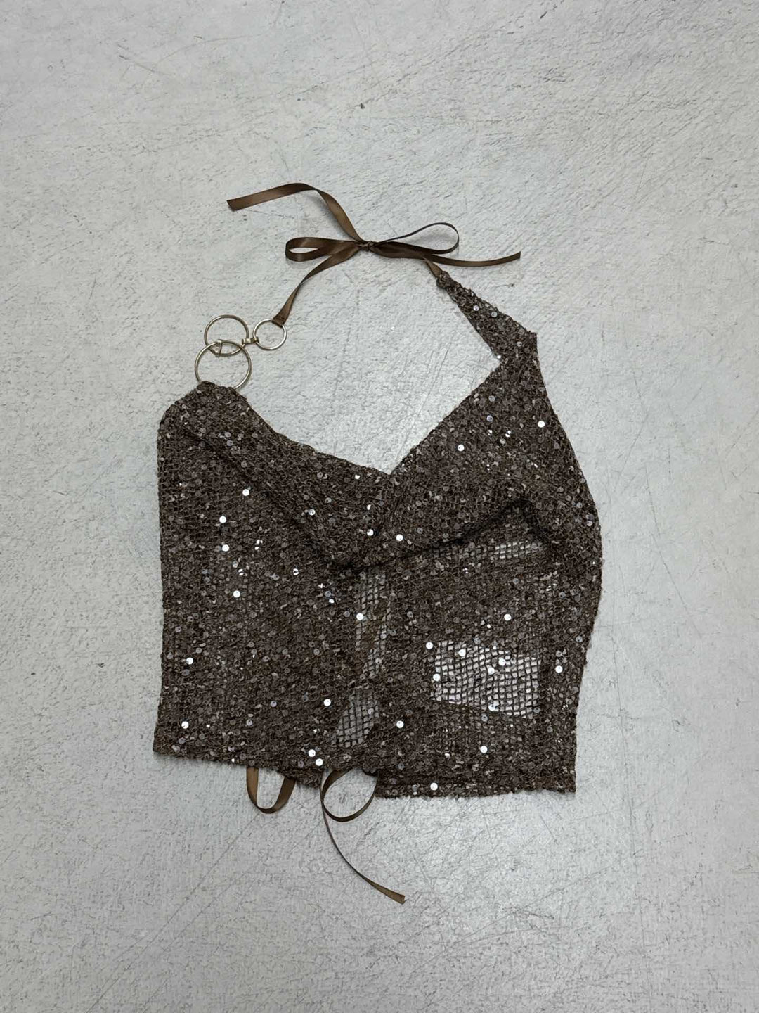 Damen Trendiges Häkeloberteil mit Ringdetails R&B