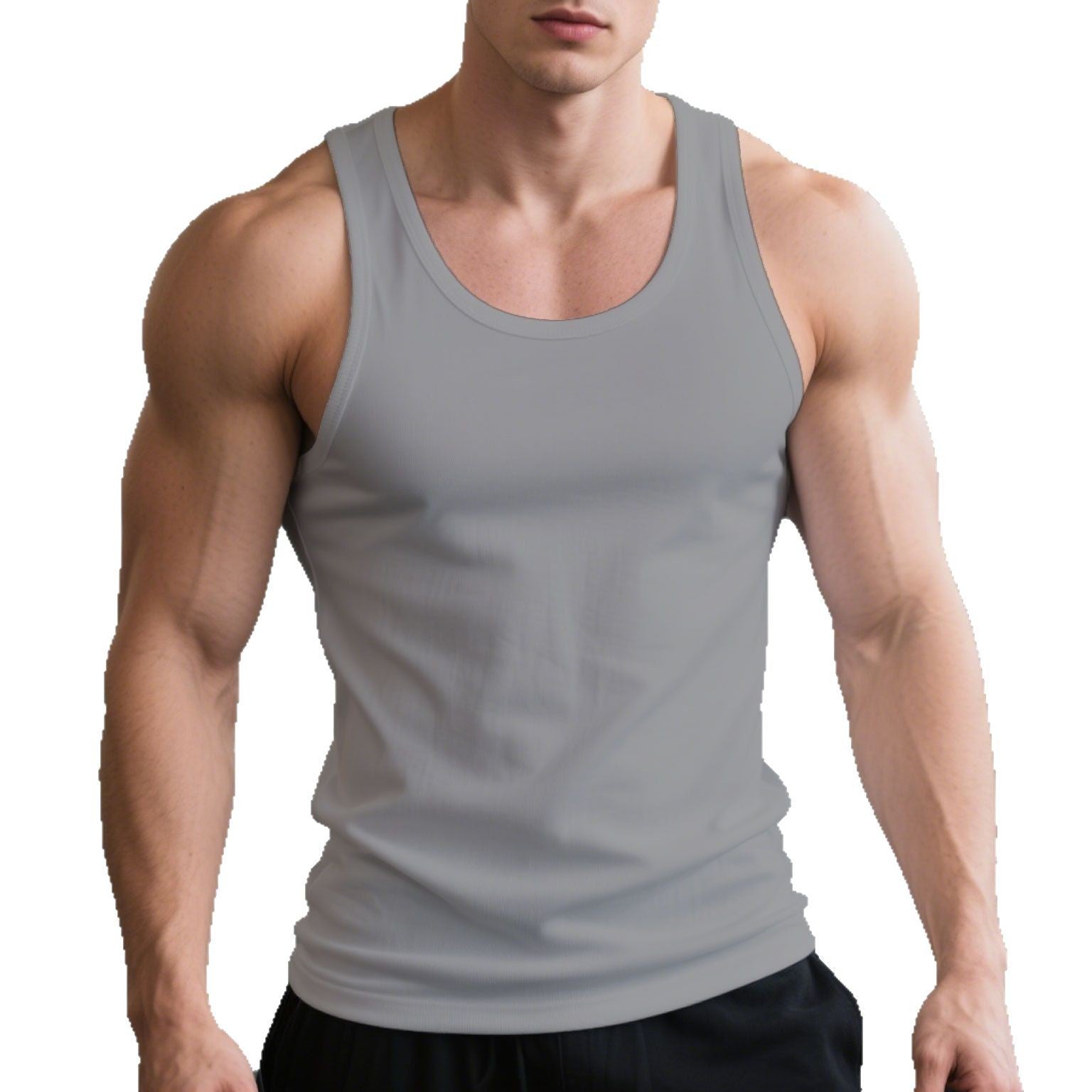 Herren nan konturierendes Tanktop für Krafttraining mit tiefen Armausschnitten und Stretchkomfort R&B
