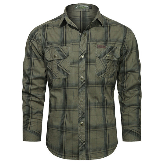 Herren Langarmhemd Herren gestreift