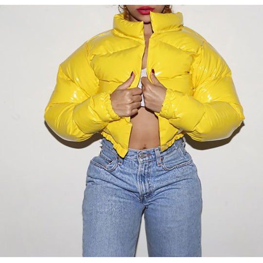 Damen glänzende Steppjacke R&B