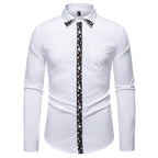 Herren Hemd mit floralem Design und eleganter Knopfleiste R&B