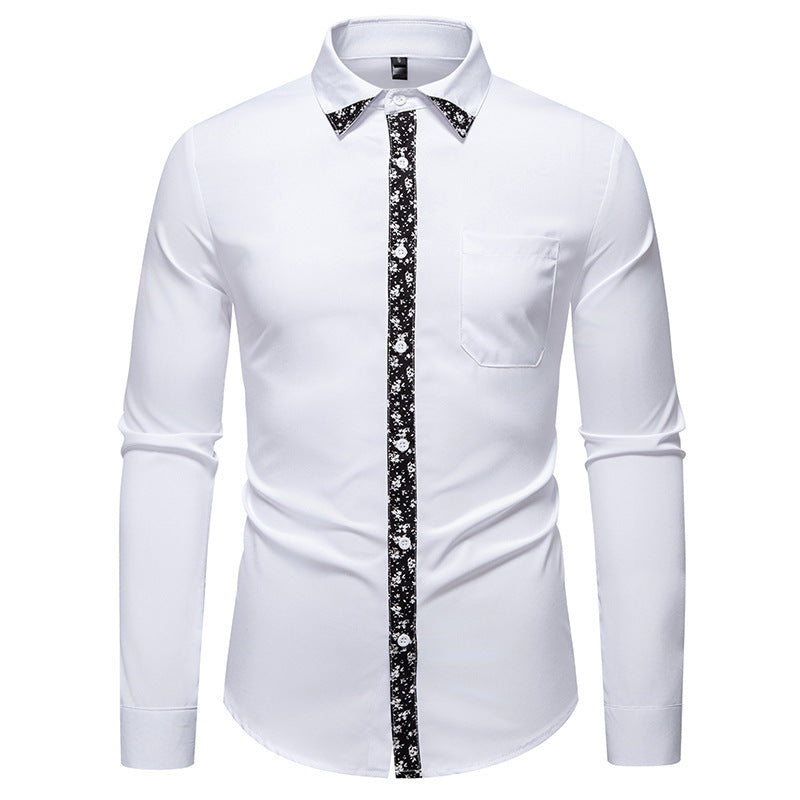Herren Hemd mit floralem Design und eleganter Knopfleiste R&B