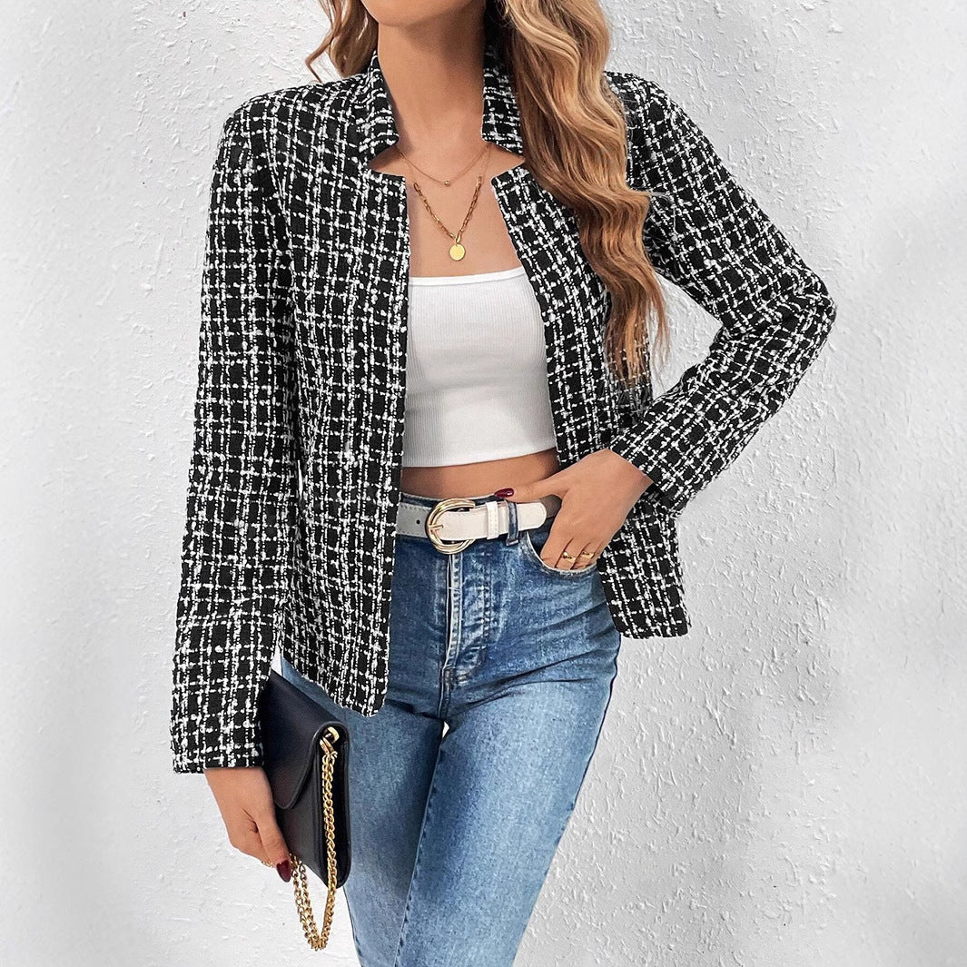 Damen Blazerjacke aus Tweed mit strukturiertem Muster R&B