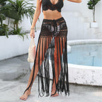 Damen gehäkelter Bikini und Strandsarong mit Fransen R&B