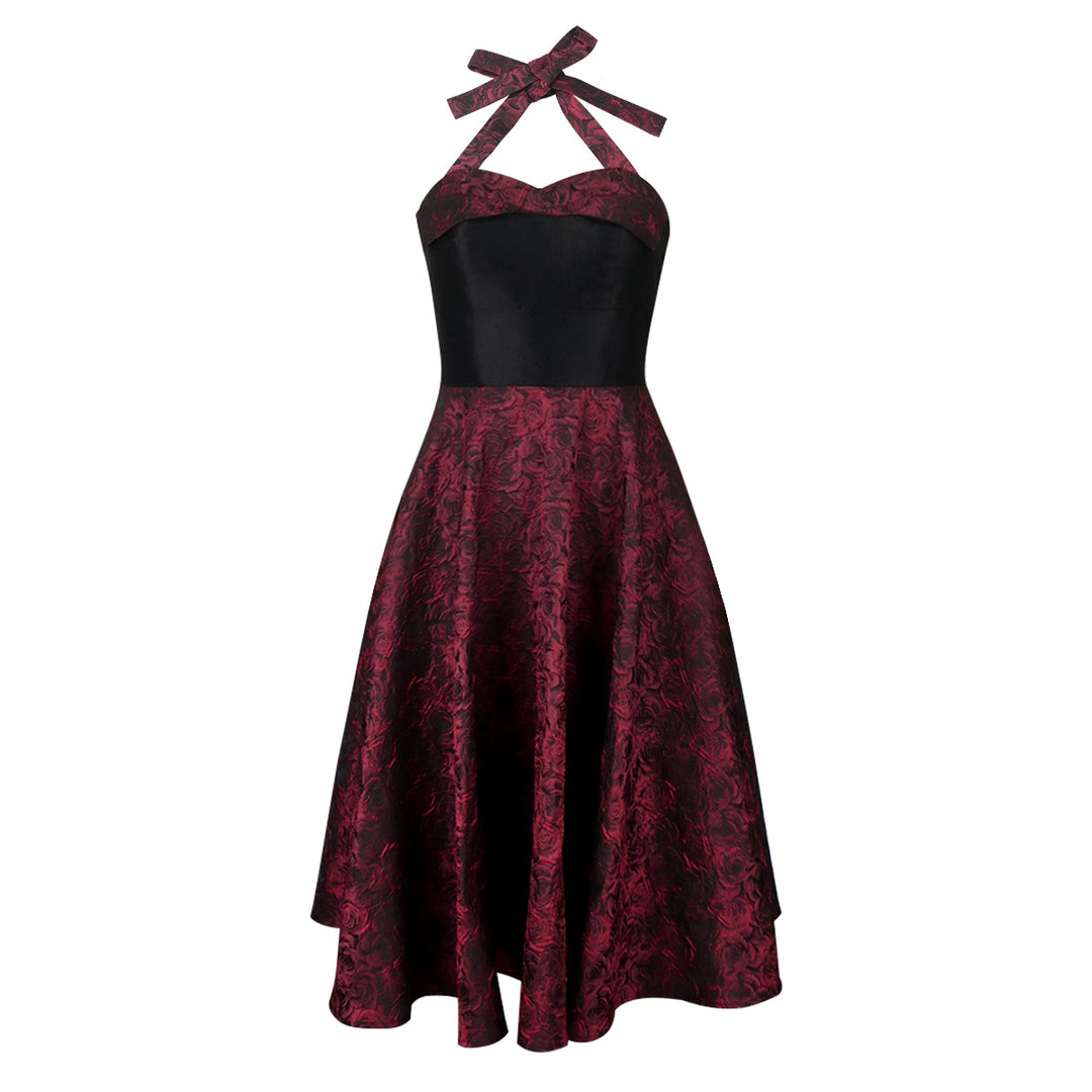Damen Elegantes Cocktailkleid mit floralem Muster und schmeichelndem Taillengürtel R&B