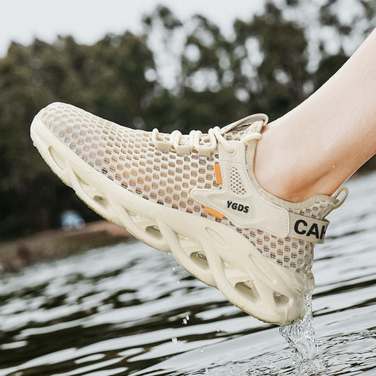 Damen Sportliche Sneakers mit atmungsaktiver Mesh-Oberfläche und flexibler Sohle R&B