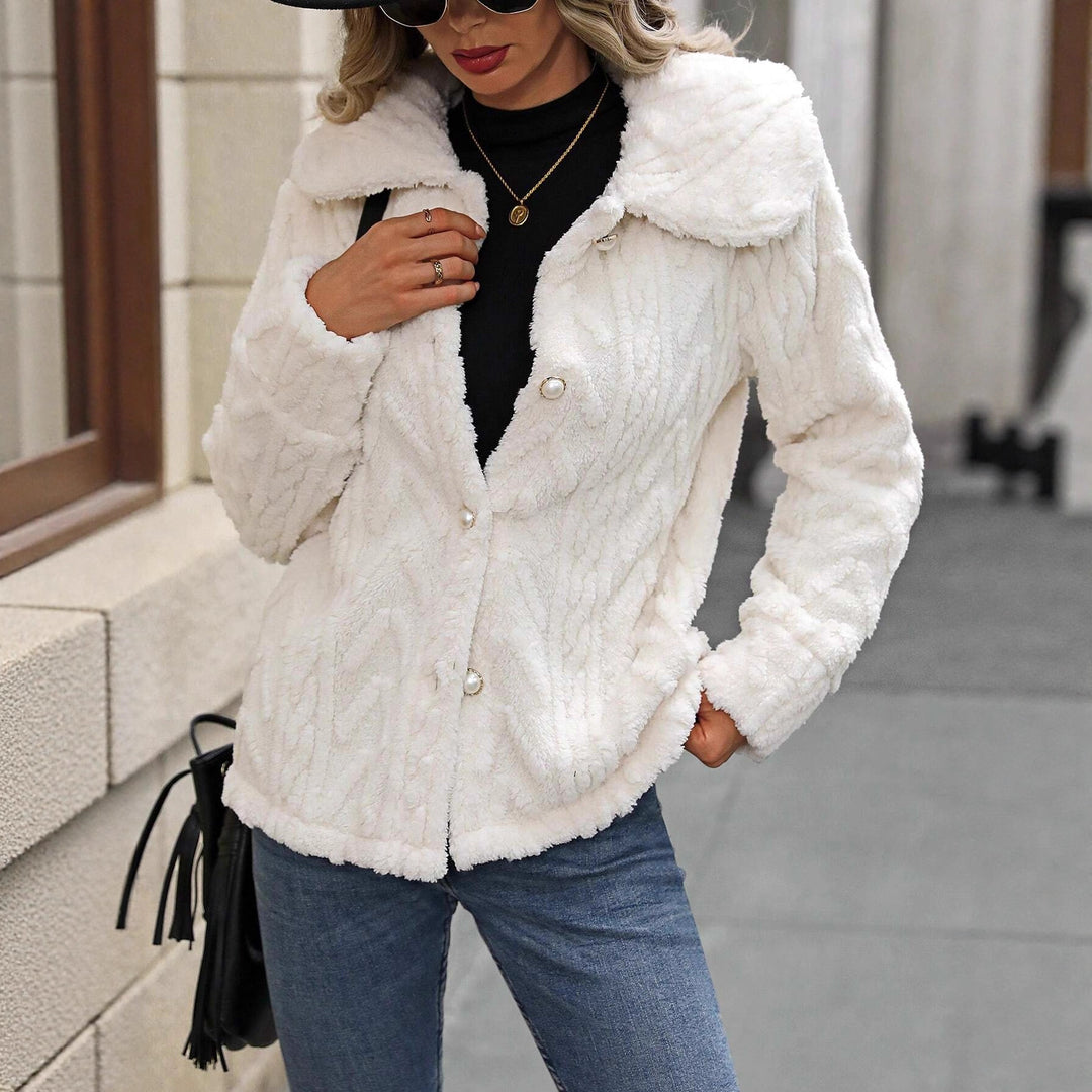 Damen kuschelige Cardigan-Jacke R&B