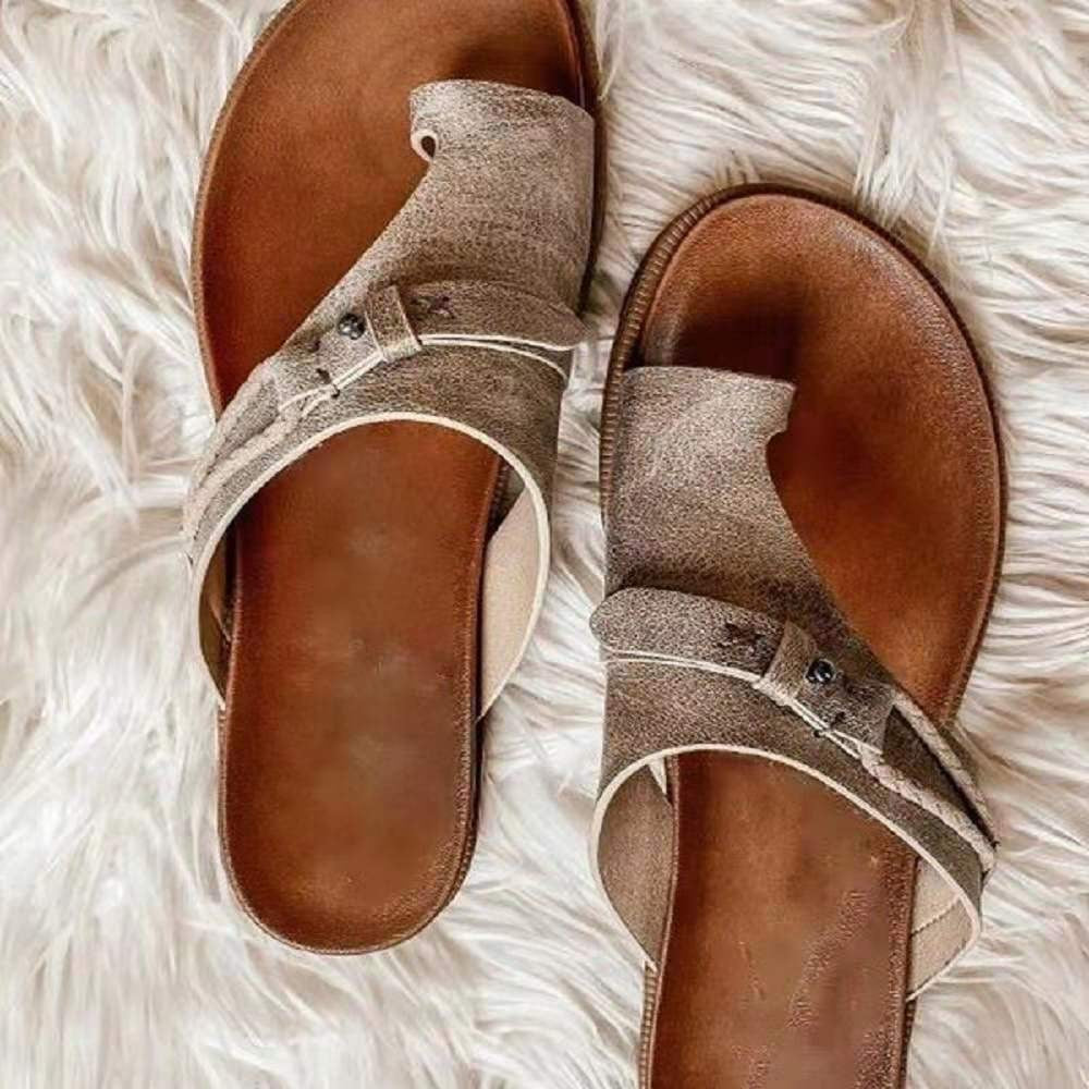 Damen Komfortable Riemchen-Pantoletten mit verstellbarem Riemendesign und anatomischem Fußbett R&B