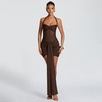 Damen Strandkleid mit raffiniertem Wickeldesign und charmanten Rüscheneffekt R&B