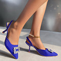 Damen Slingback-Pumps mit funkelndem Schmuckdetail und elegantem Design R&B