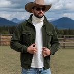Herren Cordjacke mit verstellbarem Kordelzug und praktischen Brusttaschen R&B
