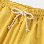 Damen Pyjama-Set aus leichtem, atmungsaktivem Stoff mit knöpfbarem Oberteil und elastischem Bund