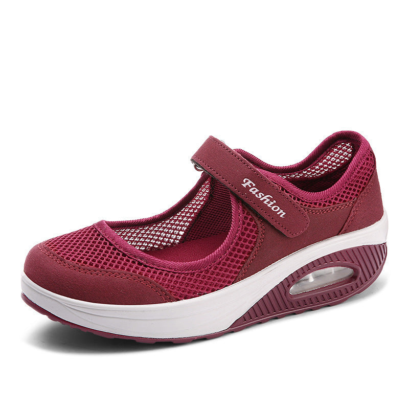 Damen Atmungsaktive Slip-On Sneakers mit verstellbarem Klettverschluss und innovativem Design