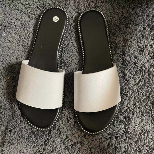 Damen Flauscher Sandalen mit breitem Riemen R&B