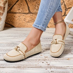 Damen Stilvolle und komfortable Ballerinas mit großem Schleifendetail R&B