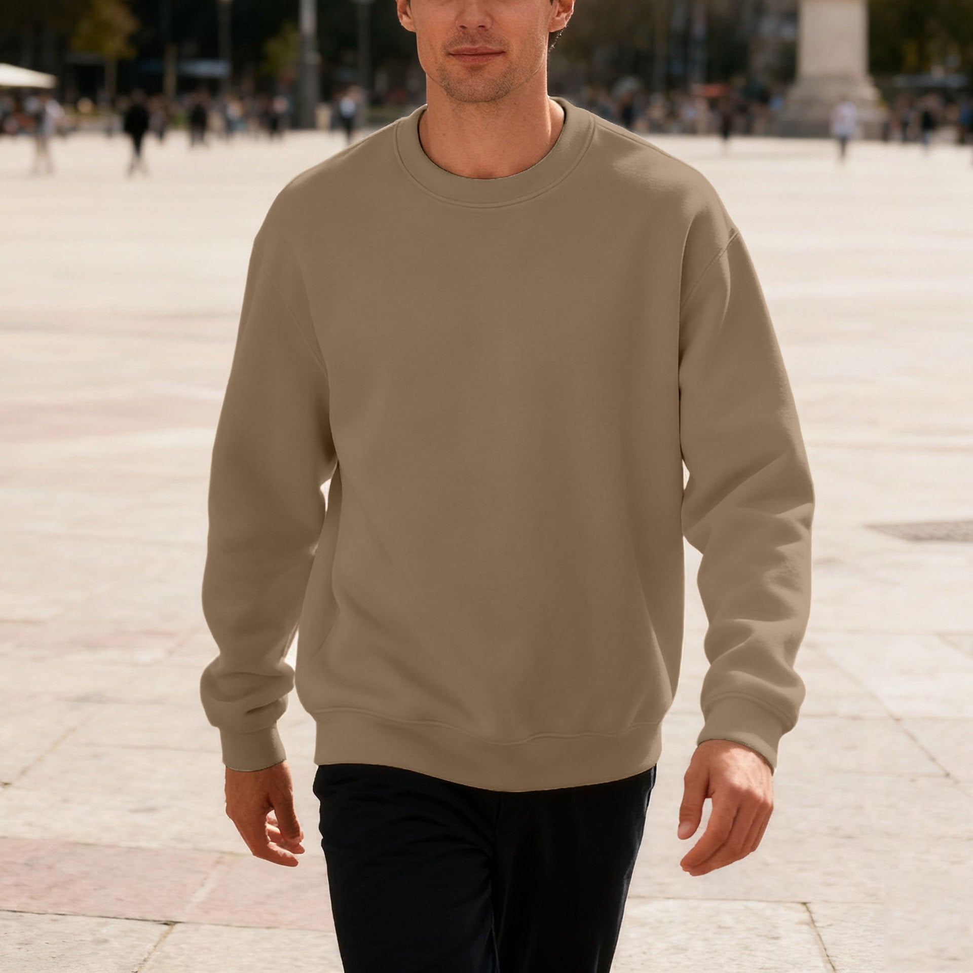 Herren bequemer Sweatshirt mit relaxed-fit Schnitt und elastischen Bündchen R&B