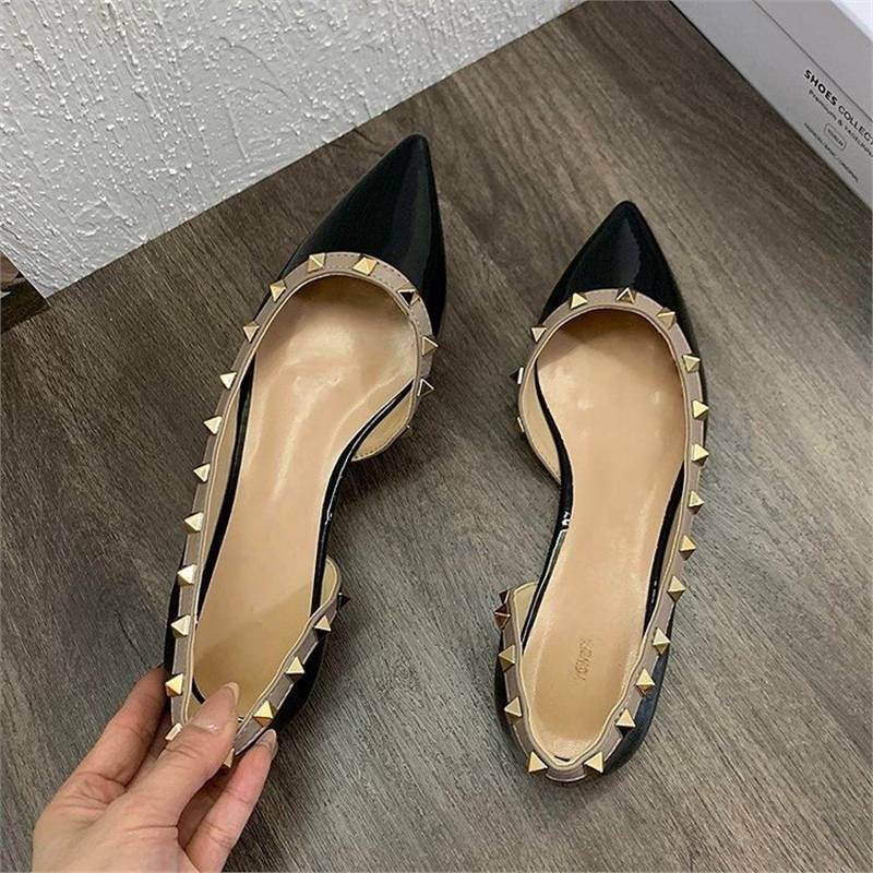 Damen spitze Ballerinas mit metallischen Nieten R&B