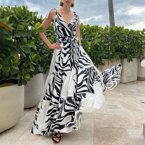 Damen Einteiler Badeanzug mit stilvollem Zebra-Design R&B