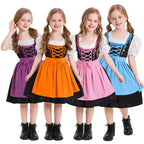 Damen nan trachtiges Dirndlkleid mit geschnürtem Mieder, Puffärmeln und abnehmbarer Schürze R&B