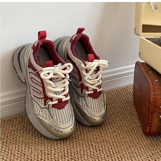 Damen Sportliche Trend-Sneaker mit modischen Akzenten und rutschfester Sohle R&B