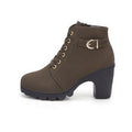 Damen Stiefeletten mit Blockabsatz und Schnürung R&B