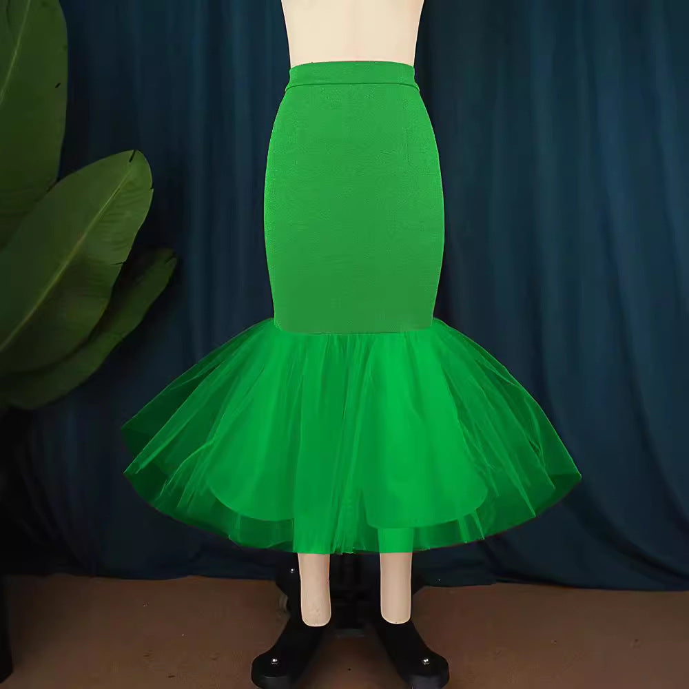 Damen Eleganter Tüllrock mit voluminösem Saum R&B