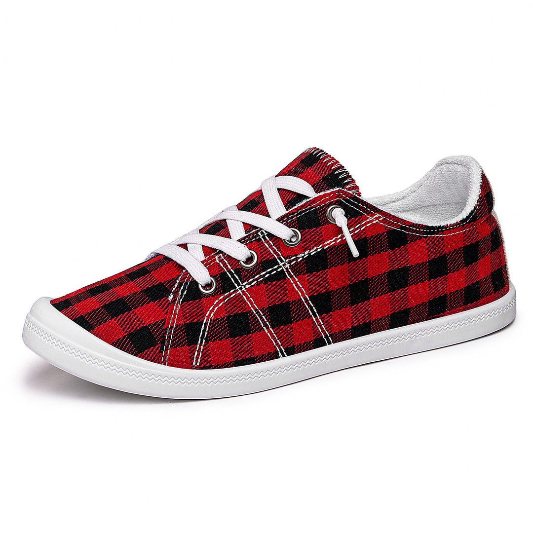 Damen Modische Freizeit-Sneakers mit Leopardenmuster und rutschfester Sohle R&B